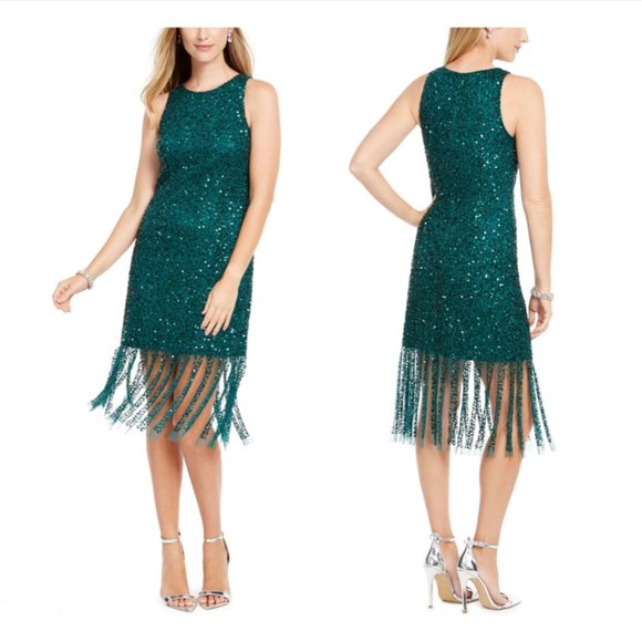 ADRIANNA PAPELL Sleeveless Short Sheath Dress - Picture 1 of 13